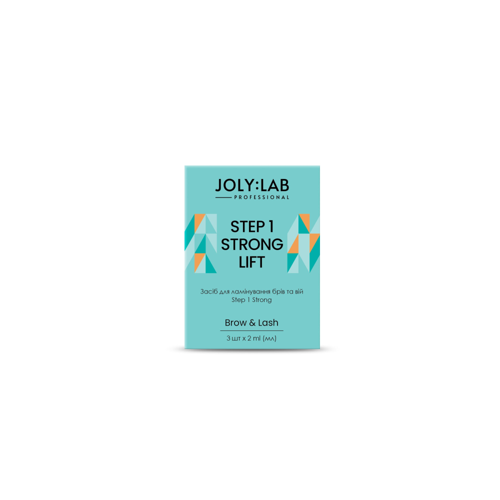 Step 1 Strong Набір засобів для ламінування брів та вій Joly:Lab 3 шт. х 2 мл